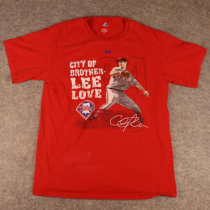 Majestic MLB Philadelphia Phillies Cliff Lee T Shirt Men's Size Medium